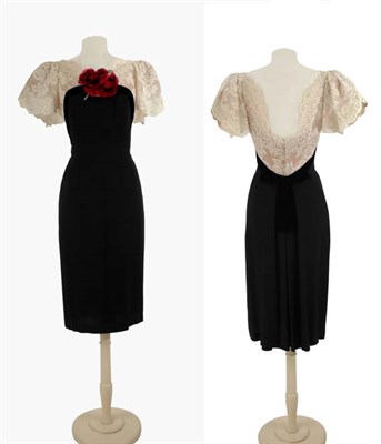 Lot 24 - Howard Greer Rose Corsage Cocktail Dress...
