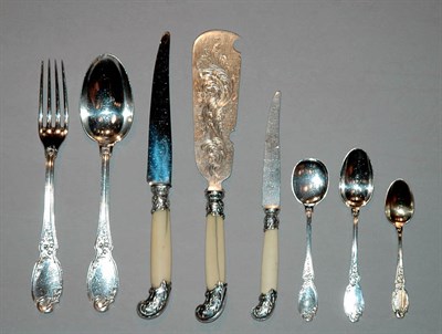Lot 214 - French Silver Partial Flatware Service L. &...