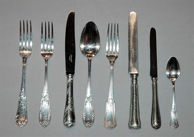 Lot 215 - An Assembled Set of French Silver Plated...