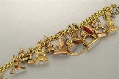 Lot 1209 - Fob Charm Bracelet