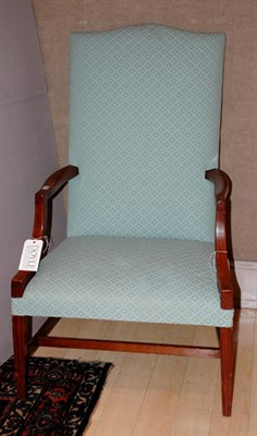 Lot 2300 - Federal Inlaid Mahogany Lolling Chair Possibly...