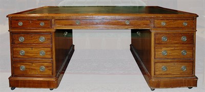 Lot 663 - Victorian Mahogany Partner's Desk Mid 19th...