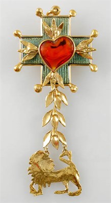 Lot 213 - Yves Saint Laurent Cross and Lion Stylized...