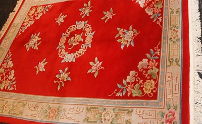 Lot 657 - Chinese Carpet China, contemporary The scarlet...