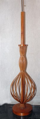 Lot 150 - Rattan Two-Light Floor Lamp Circa 1950 Height...