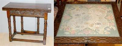 Lot 328 - Charles II Style Oak Fold-Over Side Table The...