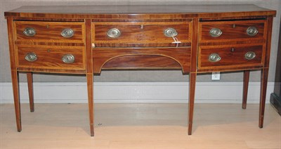 Lot 420 - George III Inlaid Mahogany Sideboard Late...