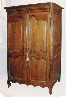 Lot 3434 - Provincial Louis XV Style Pine Armoire Height...