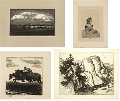 Lot 95 - Ernest Haskell AMELIA; BOSTON LIGHTHOUSE;...