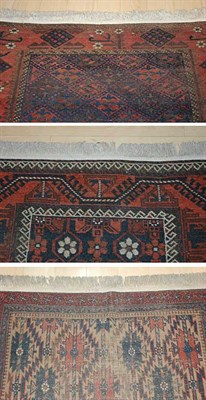 Lot 2347 - Three Belouch Rugs West Turkestan, late 19th...