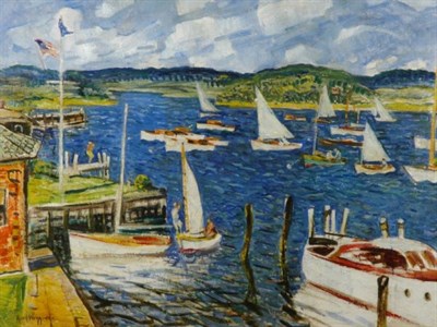 Lot 1260 - Guy Carleton Wiggins 1883-1962 BOAT RACE,...