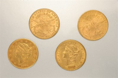 Lot 1246 - Five U.S. $20 Liberty Gold Coins