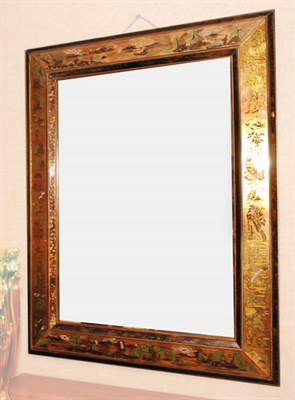 Lot 456 - Chinoiserie Decorated Eglomise Framed Mirror...