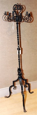 Lot 489 - Baroque Style Scrolled Iron Candelabrum Height...