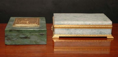 Lot 401 - Two Gilt-Metal Mounted Jade Boxes