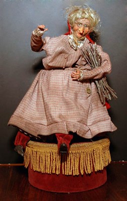 Lot 398 - Automaton Figure of an Elderly Woman Height 16...