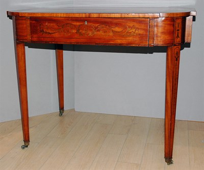 Lot 639 - George III Marquetry Inlaid Mahogany Side...