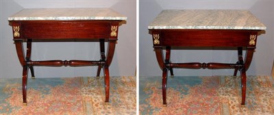 Lot 3305 - Pair of Neoclassical Style Marble Top...