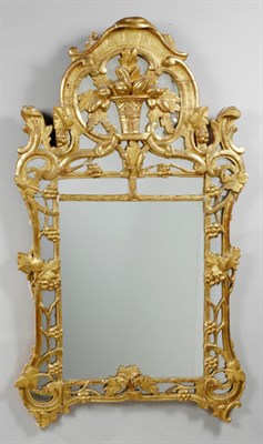 Lot 380 - Provincial Louis XV Gilt-Wood Mirror 18th...