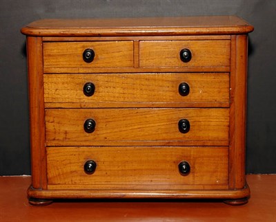 Lot 594 - Georgian Style Fruitwood Miniature Chest...