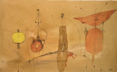 Lot 31 - 20th Century School ABSTRACT FIGURES Initialed...
