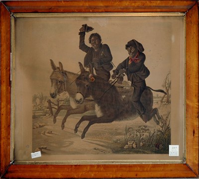 Lot 1100A - Framed Print Depicting a Donkey