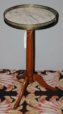 Lot 3237 - Louis XVI Style Marble Top Brass Mounted...