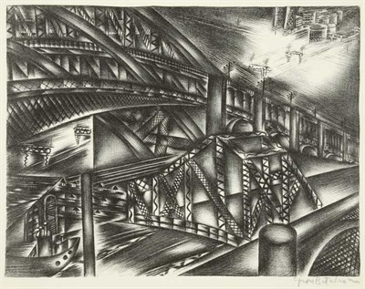 Lot 4152 - Jolan Gross Bettelheim TWIN BRIDGES Lithograph,...