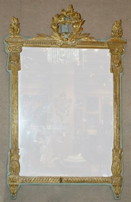 Lot 343 - Louis XVI Painted and Gilt Mirror Late 18th...