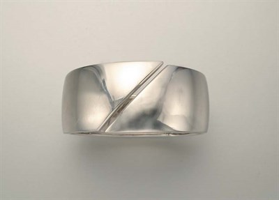 Lot 1138 - White Gold Cuff Bangle