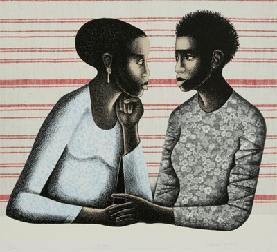 Lot 4177 - Elizabeth Catlett GOSSIP Color digital print...