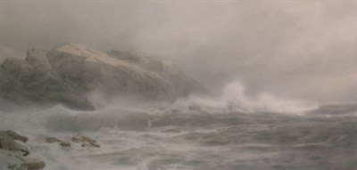 Lot 1196 - William Trost Richards 1833-1905 CRASHING SURF...
