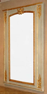 Lot 416 - Louis XVI Parcel Gilt and Painted Trumeau Late...