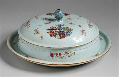 Lot 299 - Chinese Export Armorial Covered Bowl with...