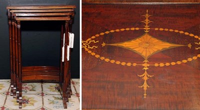 Lot 567 - Georgian Style Marquetry Inlaid Mahogany Nest...