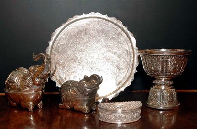 Lot 421 - Miscellaneous Group of Asian Silver Articles...