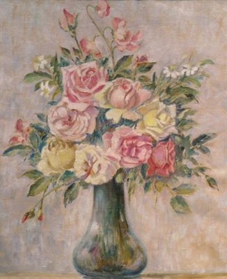 Lot 1251 - Max Kuehne 1880-1968 ROSES Signed Kuehne (lrc);...