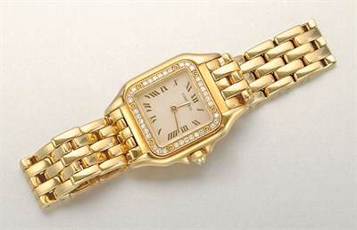 Lot 1131 - Gold and Diamond Wristwatch