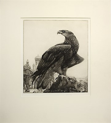 Lot 102 - E.J. Detmold [LARGE EAGLE] Etching, signed in...