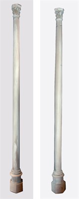 Lot 1113 - Five Neoclassical Style Wood Columns Height 8...