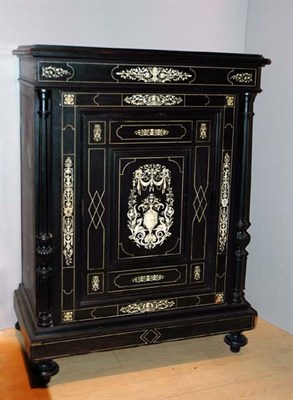 Lot 2281 - Renaissance Revival Ivory Inlaid Ebonized Side...