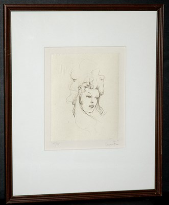Lot 1100 - Leonor Fini [PORTRAIT OF A WOMAN] Etching, on...