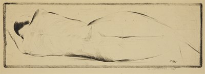 Lot 86 - Werner Drewes [SLEEPING NUDE, HORIZONTAL]...