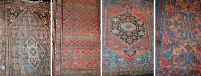 Lot 4484 - Four Hamadan Rugs Northwest Persia, first half...
