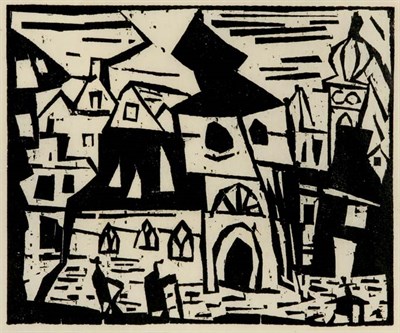 Lot 4207 - Lyonel Feininger DORFKIRCHE (P. W210) Woodcut,...