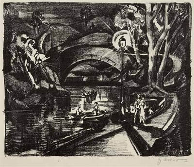 Lot 1108 - Emil Ganso CENTRAL PARK, SUMMER EVENING;...