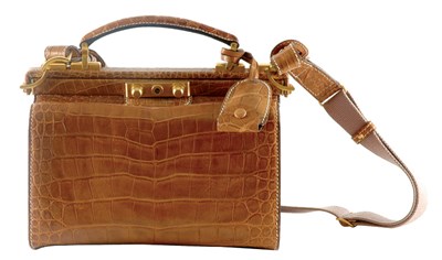 Lot 294 - Gucci Tan Crocodile Modified Gladstone Bag...
