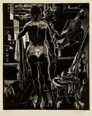 Lot 4225 - Emil Ganso SELF PORTRAIT WITH NUDE (SMITH...