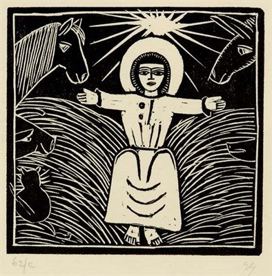 Lot 306 - Eric Gill ANIMALS ALL (2); ADESTE FIDELES;...