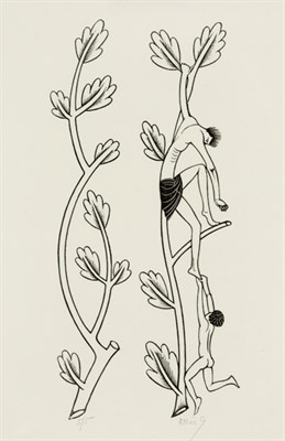 Lot 311 - Eric Gill NAKED YOUNG MAN SITTING ON A LOPPED...